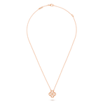 Collar Trébol Rosado y Blanco