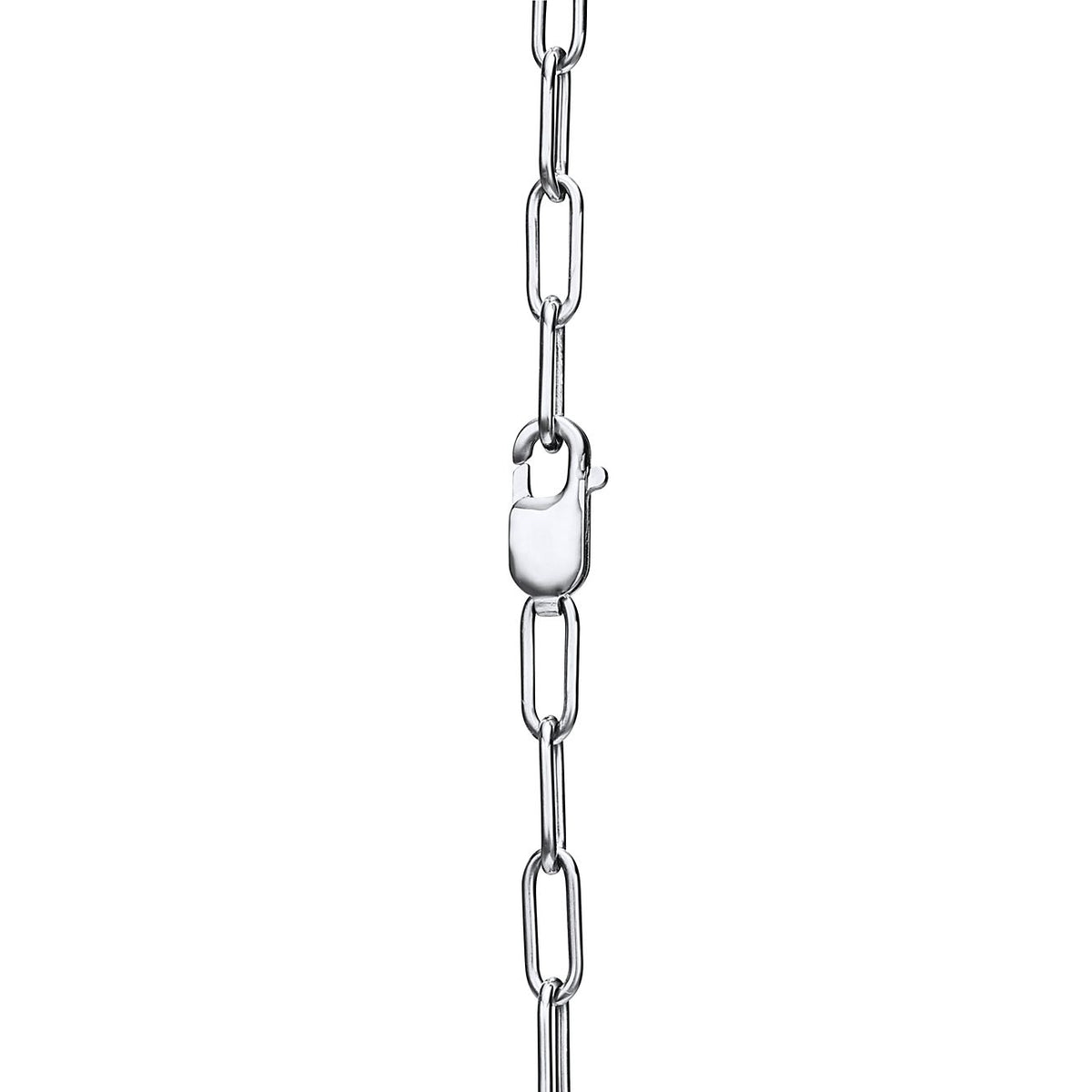 Collar Lock Grande Plateado