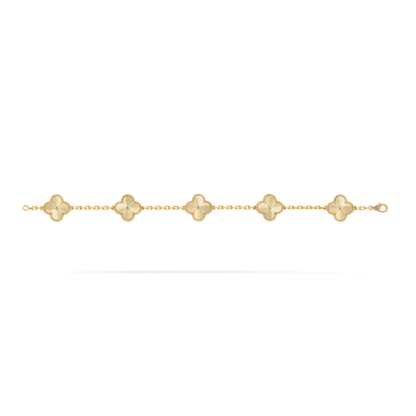 Pulsera Trébol Dorada Clásica