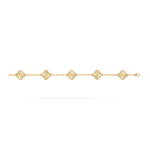 Pulsera Trébol Dorada Clásica