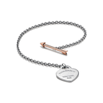 Pulsera Corazón Flecha Rosada