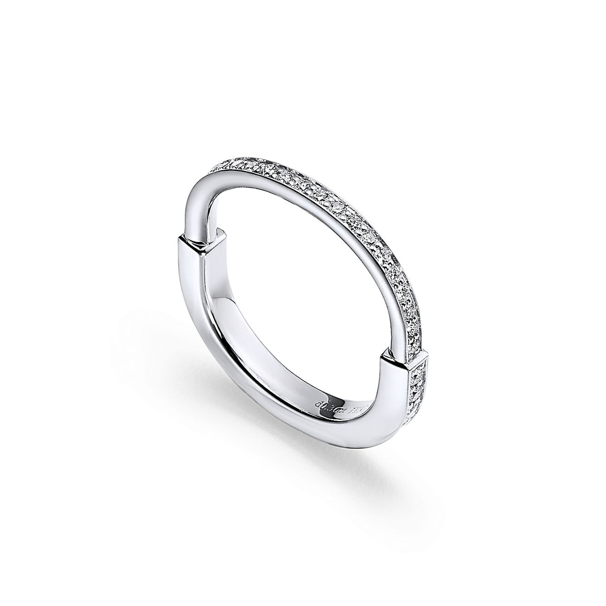 Anillo Lock Plateado Full Zirconias