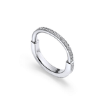 Anillo Lock Plateado Full Zirconias