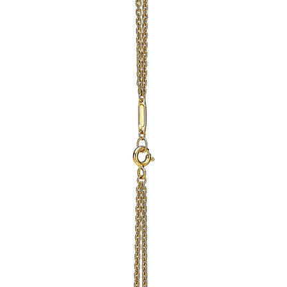 Collar Eslabon Dorado con Zirconias