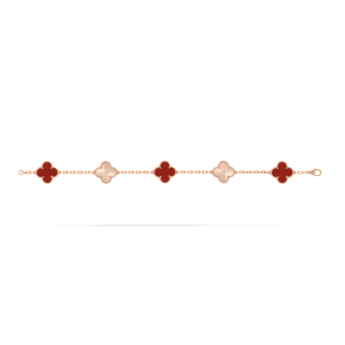 Pulsera Trébol Rosada y Rojo