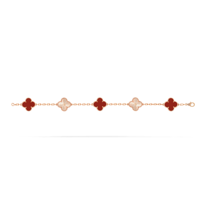 Pulsera Trébol Rosada y Rojo