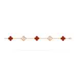 Pulsera Trébol Rosada y Rojo