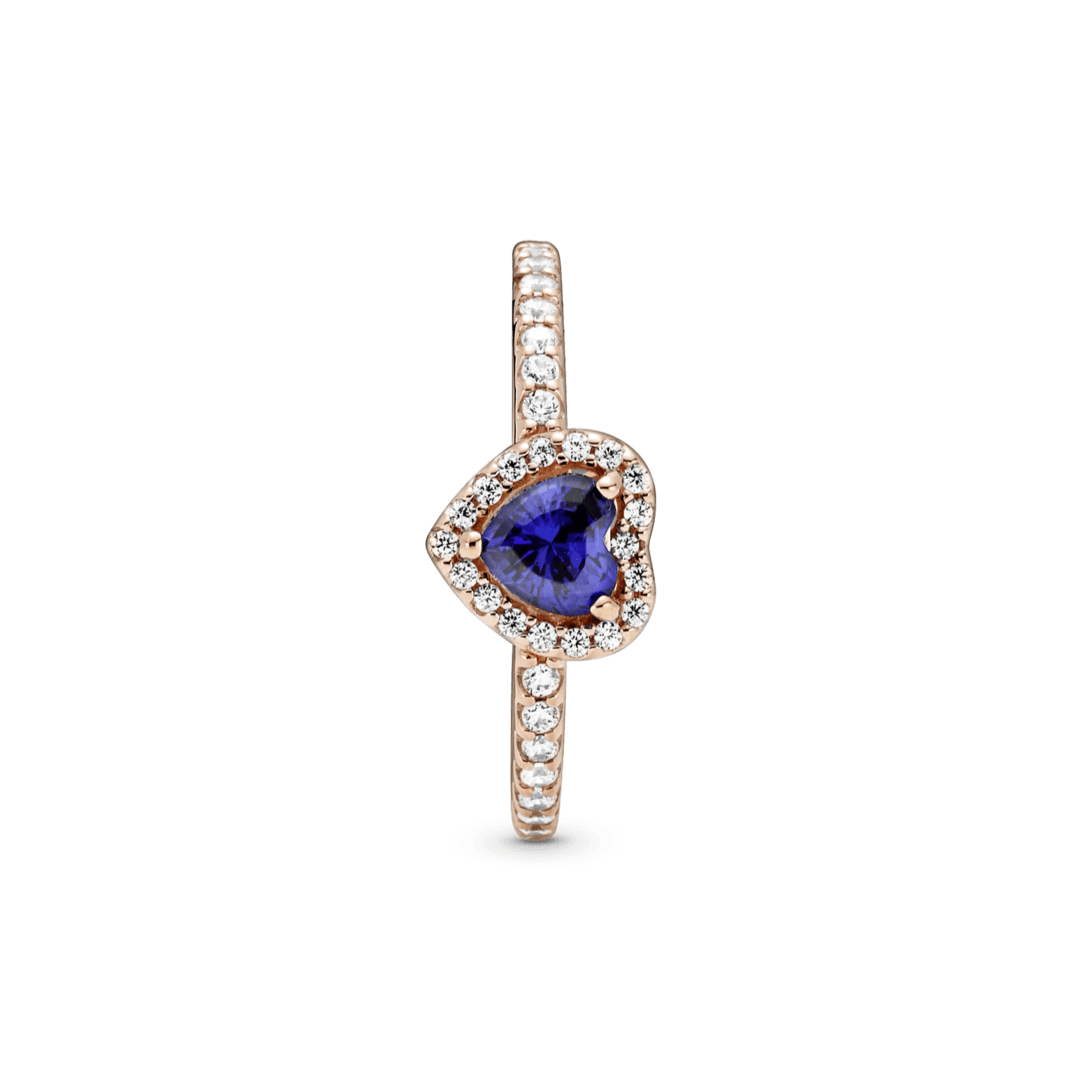 Anillo Rosado Corazón Azul