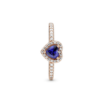 Anillo Rosado Corazón Azul