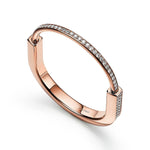 Pulsera Lock Rosada Full Zirconias