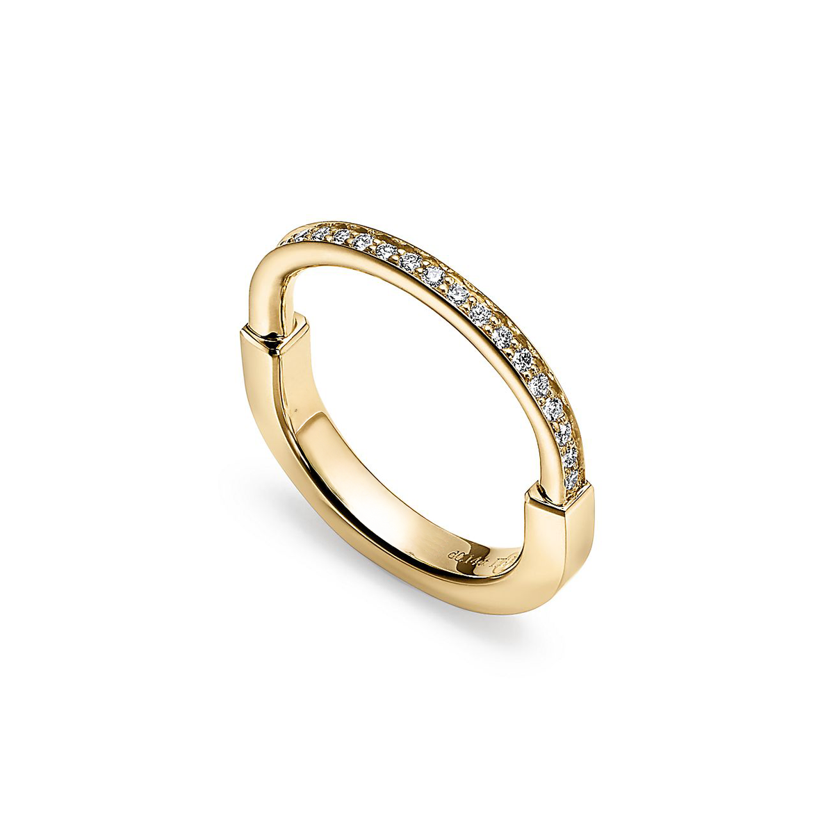 Anillo LockDorado y Zirconias