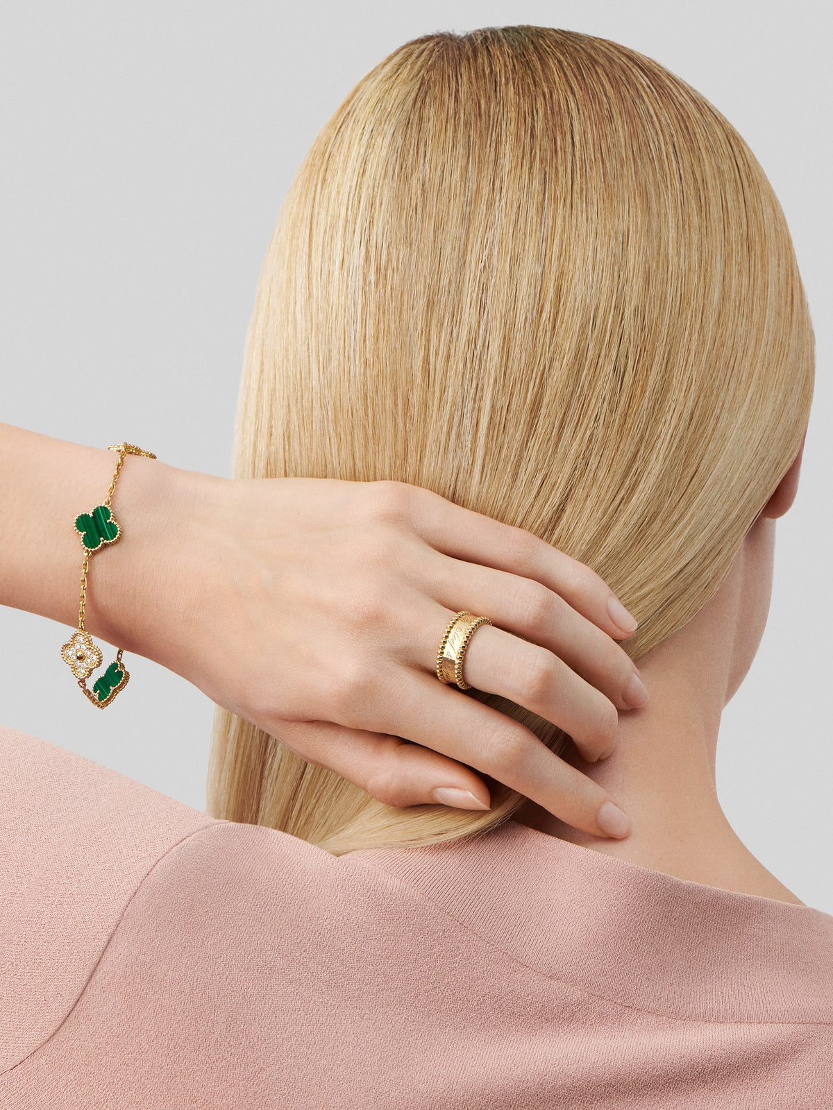 Pulsera Trébol Verde y Blanco