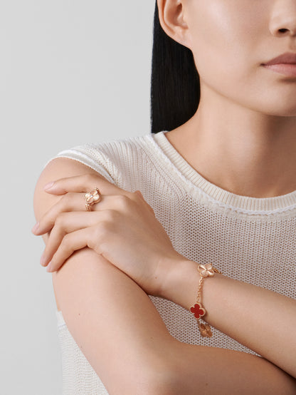 Pulsera Trébol Rosada y Rojo