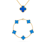 Kit 2 en 1 Trébol Azul y Dorado