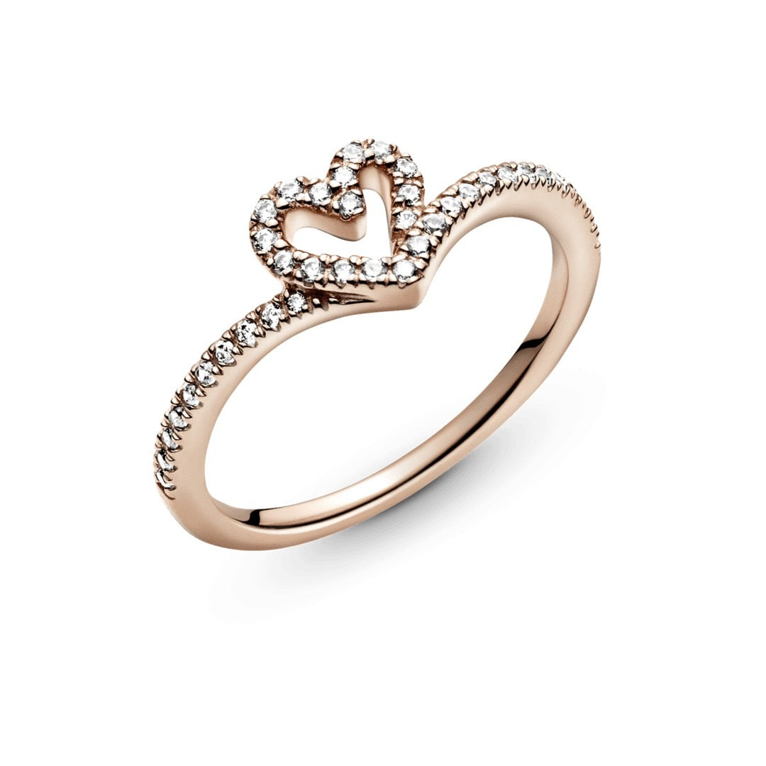 Anillo Corazón de los Deseos Rosado