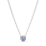 Collar Pensamiento Azul