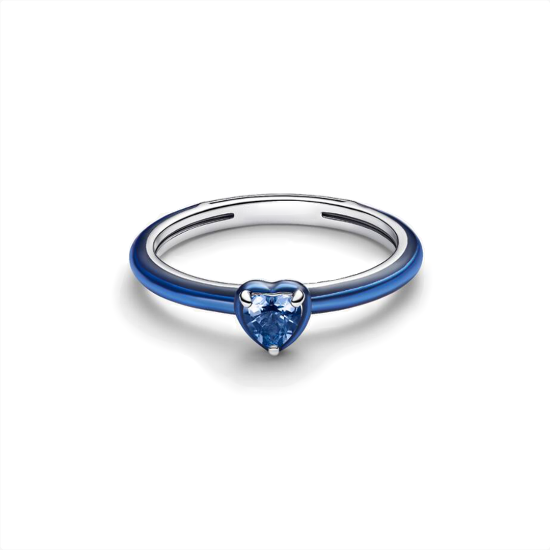 Anillo Corazón Chakra Azul