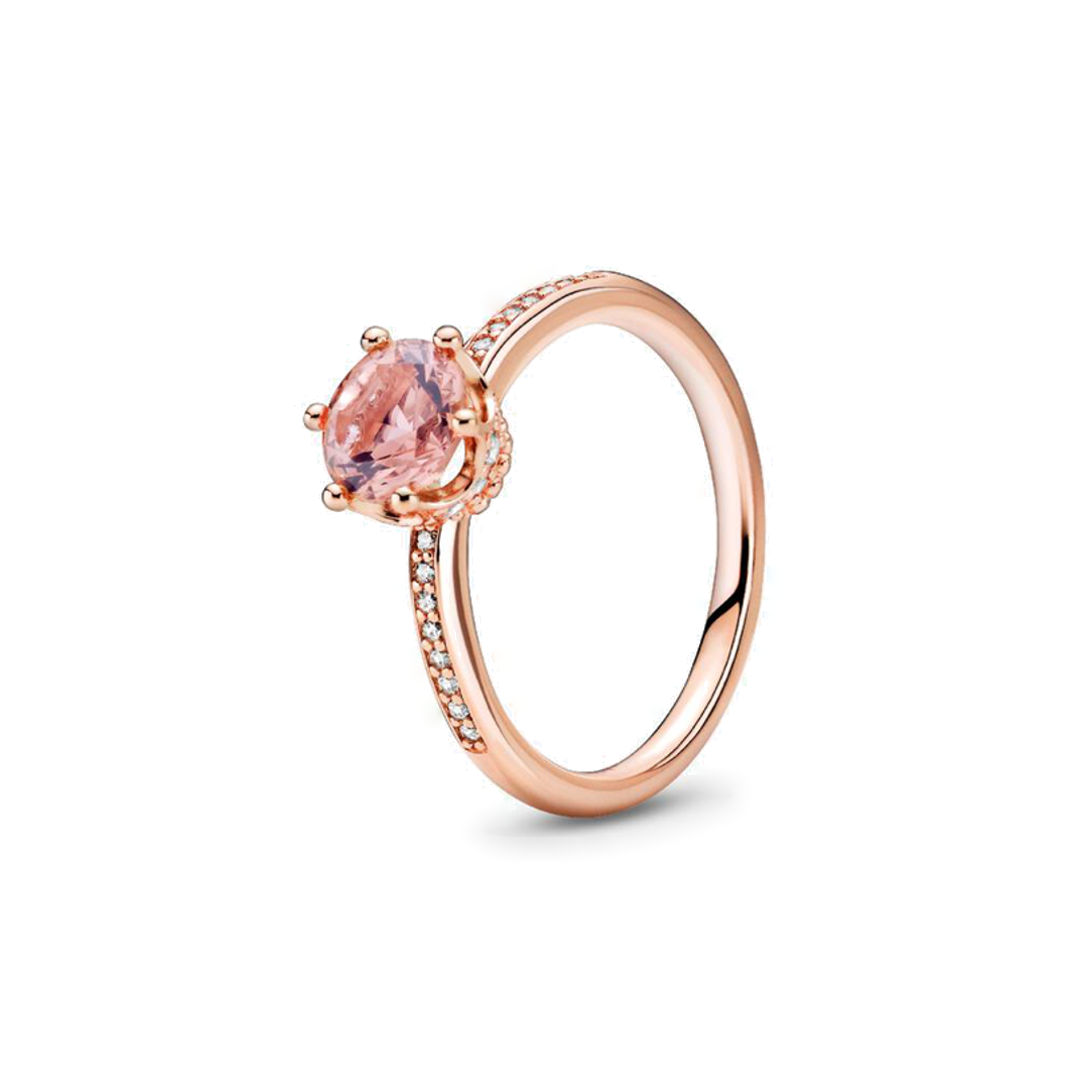 Anillo Rosado Corona Reluciente