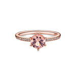 Anillo Rosado Corona Reluciente