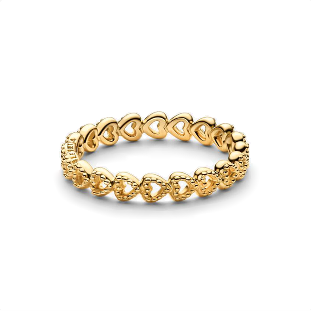 Anillo Banda de Corazones