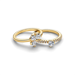 Anillo Dorado Trébol Divisible