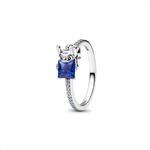 Anillo Stitch Piedra Azul