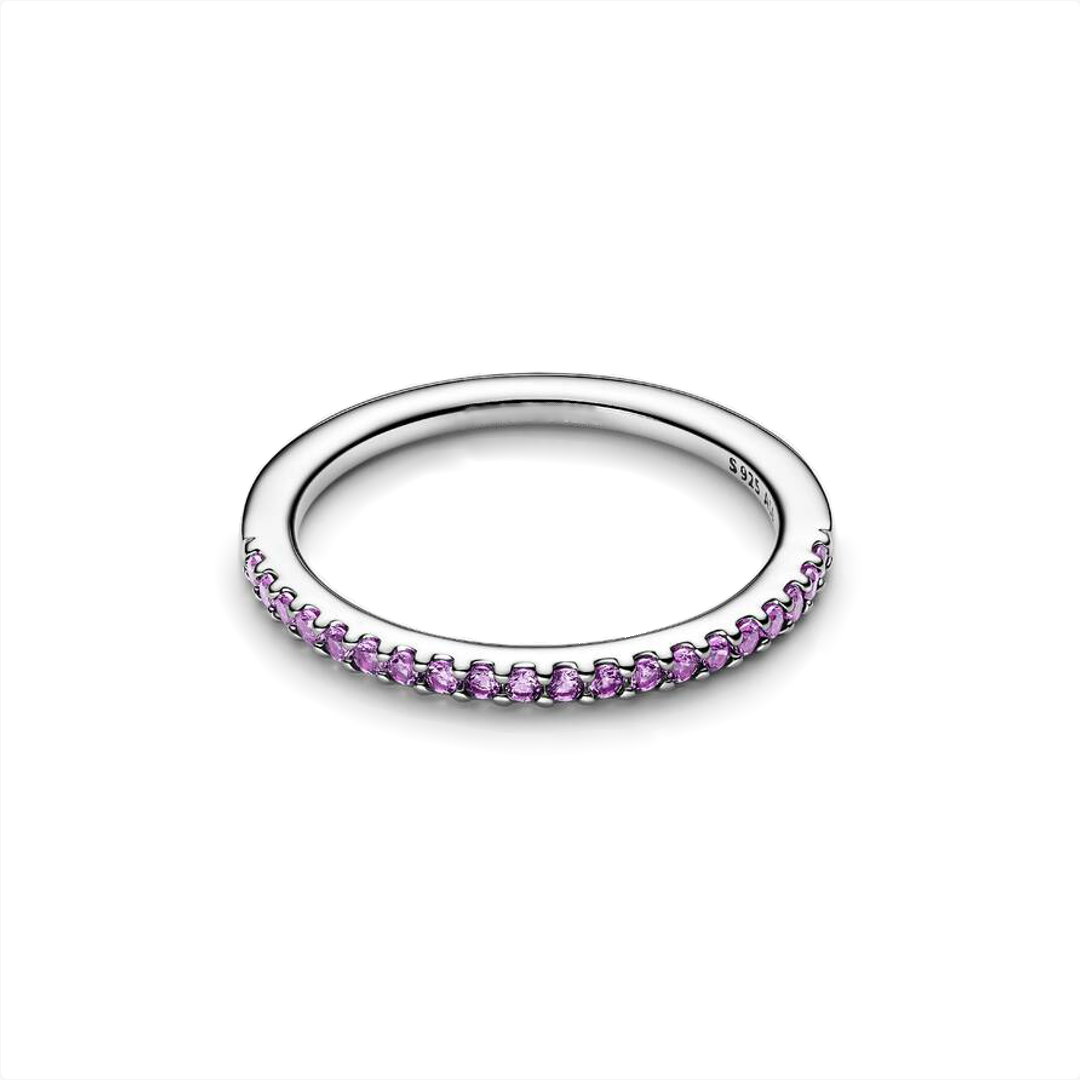 Anillo Banda Brillante Morada