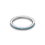 Anillo Banda Brillante Azul