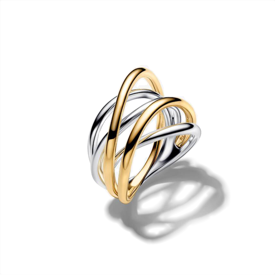 Anillo Bandas Entrelazadas