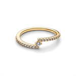 Anillo Dorado Abierto Brillante