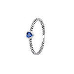 Anillo Banda Corazón Azul