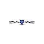 Anillo Banda Corazón Azul