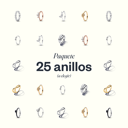 Paquete 25 anillos (a elegir)