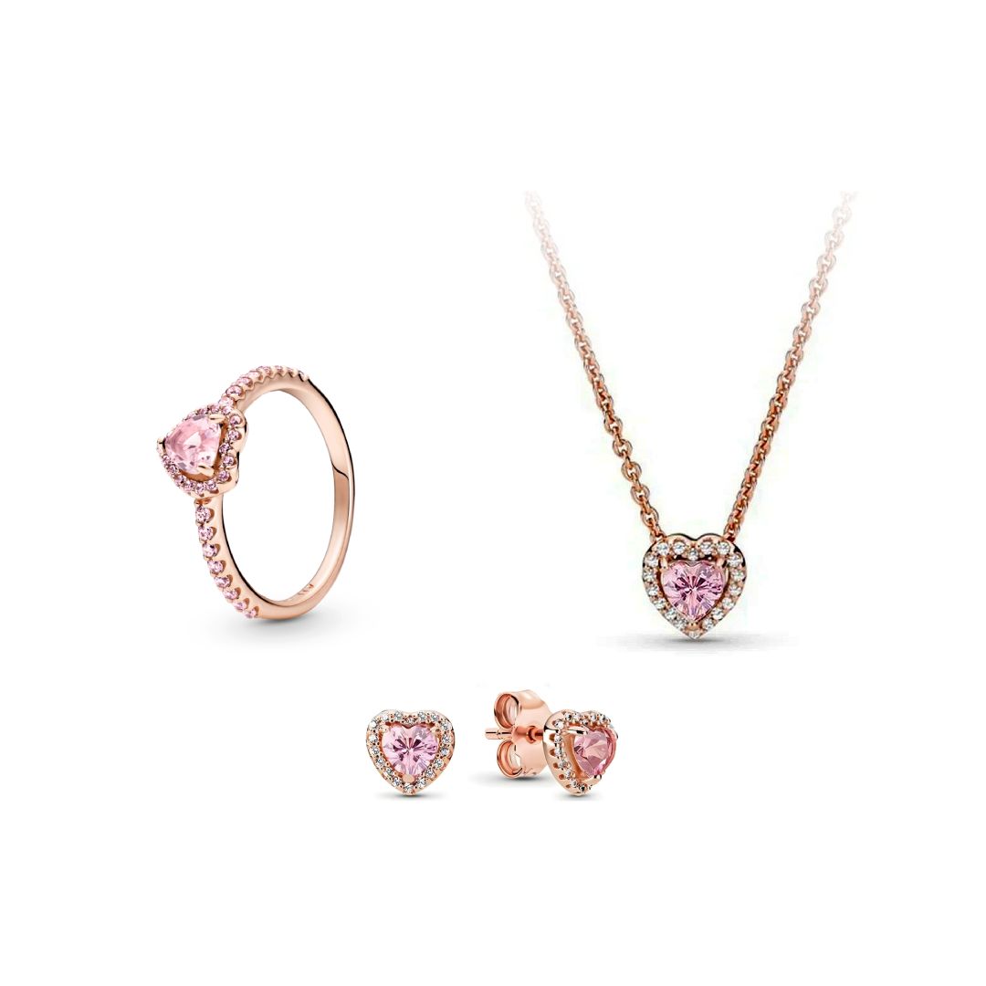 Kit 3 en 1 Rosado Corazón Rosa