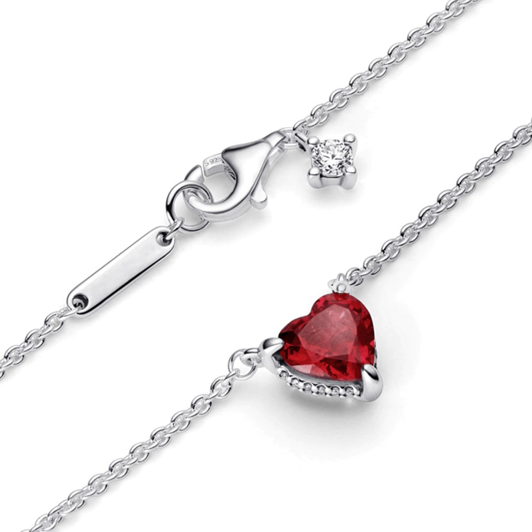 Collar Corazón Clásico Rojo
