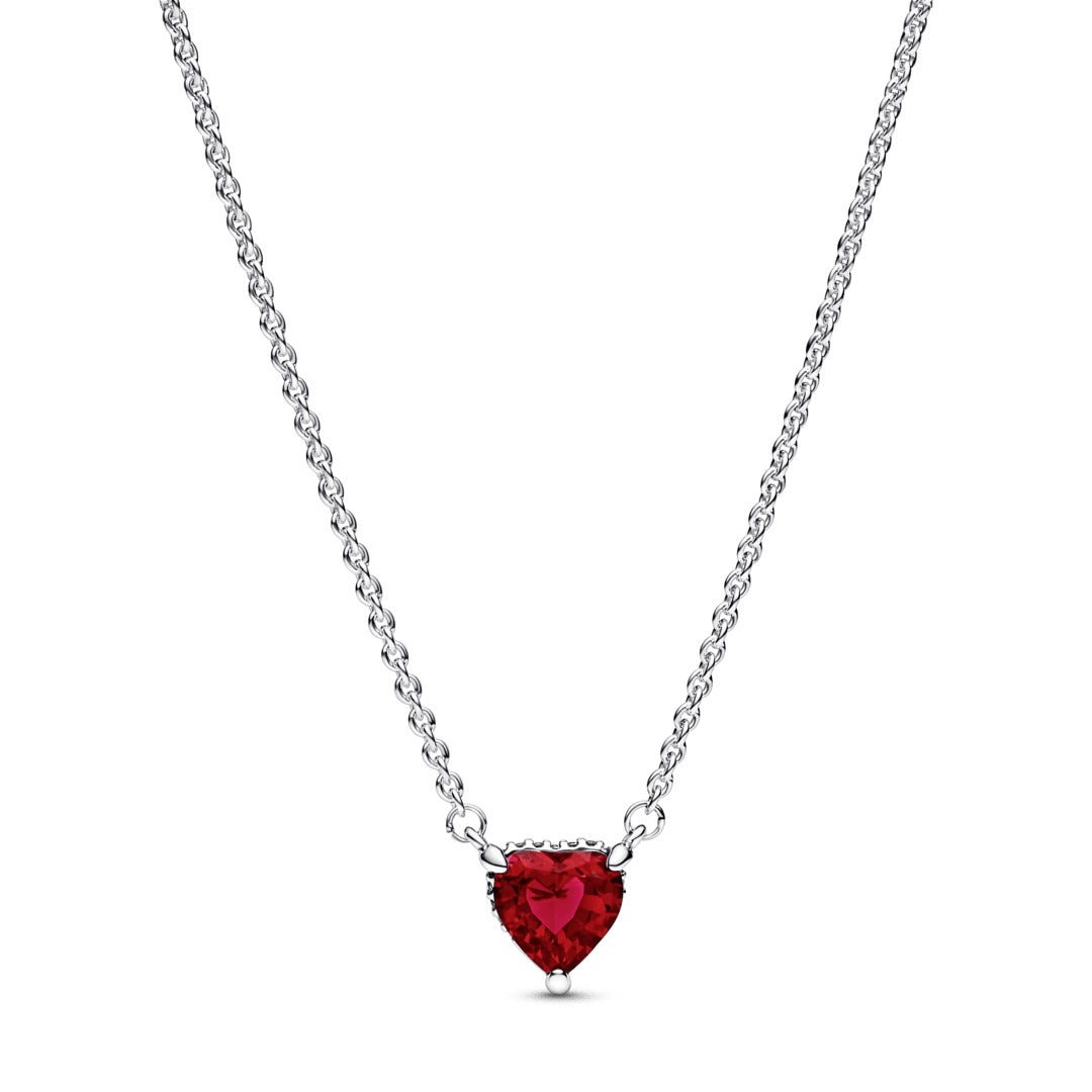 Collar Corazón Clásico Rojo