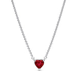 Collar Corazón Clásico Rojo