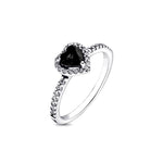 Anillo Corazón Negro