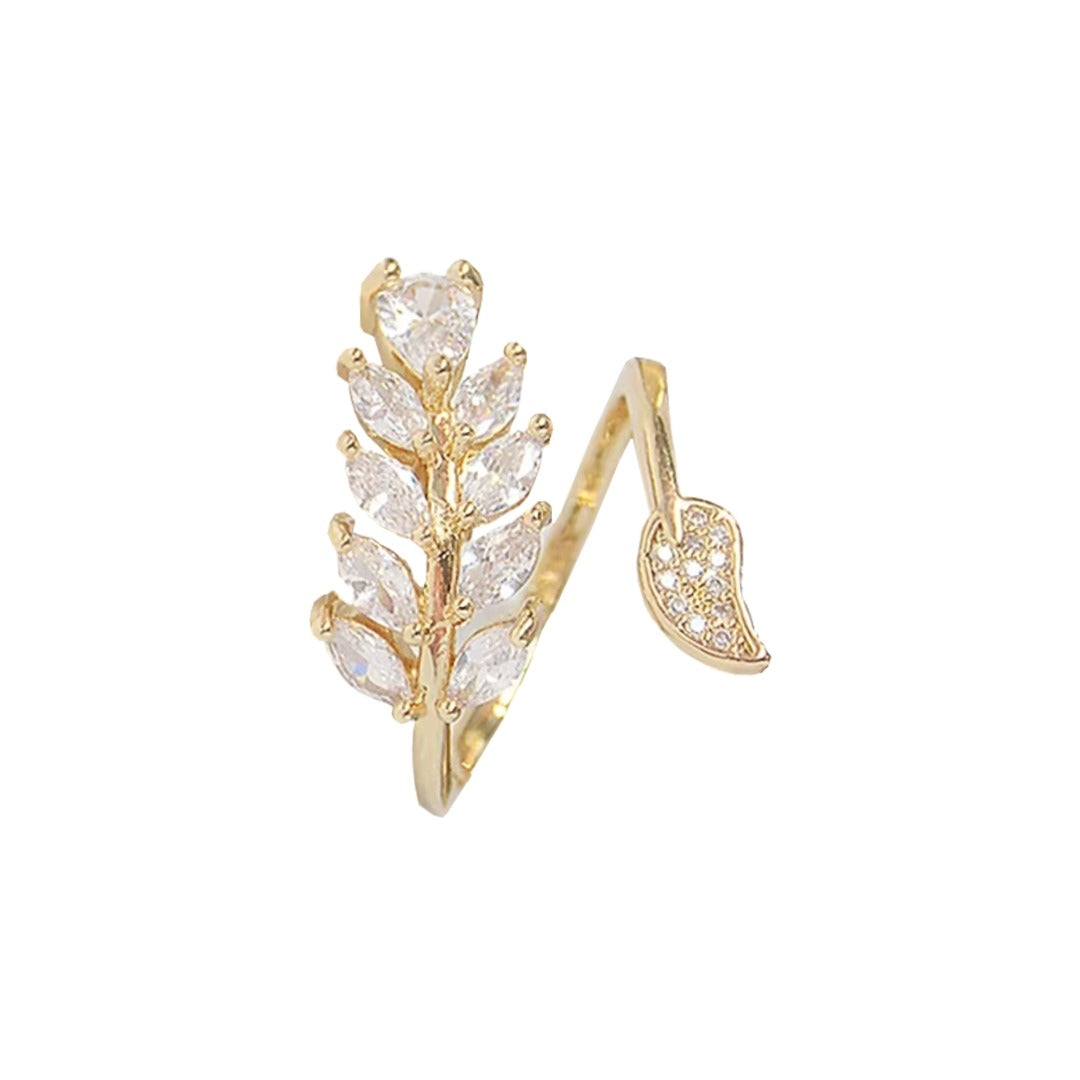 Anillo Hojas Dorado