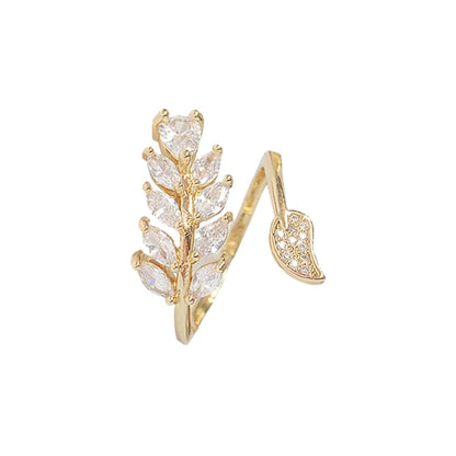 Anillo Hojas Dorado