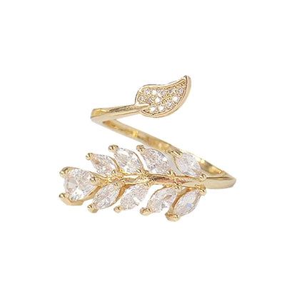 Anillo Hojas Dorado